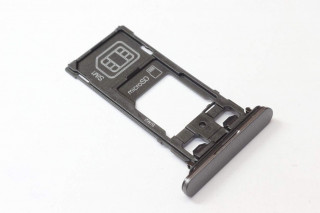 Держатель SIM/microSD Sony Xperia X Performance F8132 Dual, черный, оригинал