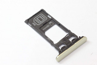 Держатель SIM/microSD Sony Xperia X Performance F8132 Dual, золото, оригинал