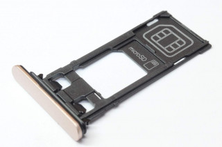 Держатель SIM/microSD Sony Xperia X Performance F8131, розовый, оригинал