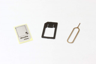 Адаптер microSIM в обычную SIM карту в комплекте со скрепкой для извлечения SIM карты