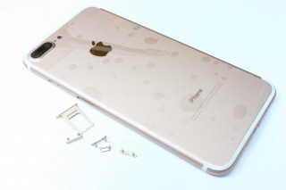 Корпус iPhone 7+, розовое золото, c кнопками и держателем SIM, К-1