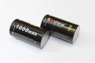 Аккумулятор 18350 Soshine - 3,7В / 1000 mah, незащищенный