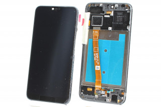 Дисплей Honor 10 (COL-L29), с сенсором отпечатка пальца, в черной рамке, К-2