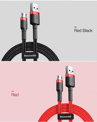 Кабель USB - micro USB Baseus Cafule 1.5A 200см Red+Black, CAMKLF-C91