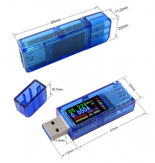 USB тестер RD-AT34, цветной IPS дисплей, 3,7-30V, 0-4A