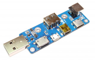 USB адаптер-конвертер (тип-2) microUSB, miniUSB, USB-A(F), USB-A(M), lightning, USB-C, DC