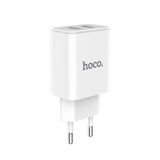 СЗУ HOCO C62A Victoria, 2.1A, белый, двойной USB
