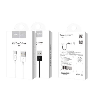 Кабель USB - Type-C HOCO X23 Skilled, 2.1А, 100см, белый