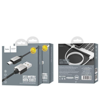 Кабель USB - Type-C HOCO U49 Refined steel, 2.4А, 120см, черный