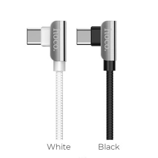 Кабель USB - Type-C HOCO U42 exquisite steel, 2.4А, 120см, черный, двусторонний USB