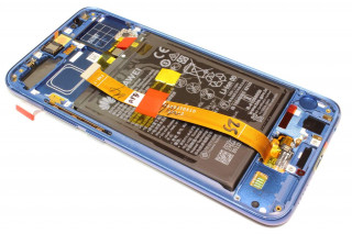 Дисплей Honor 10 (COL-L29), в синей рамке, с аккумулятором, оригинал