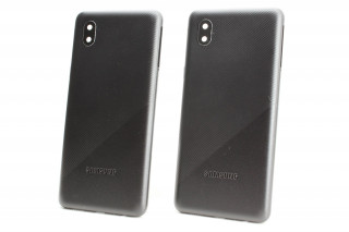 Задняя крышка со стеклом камеры Samsung A013, Galaxy A01 Core, черный, К-1