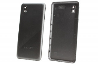 Задняя крышка со стеклом камеры Samsung A013, Galaxy A01 Core, черный, К-1
