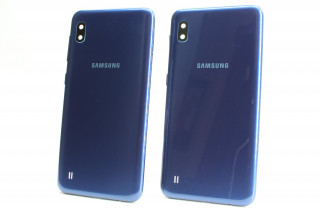 Задняя крышка со стеклом камеры Samsung A105 Galaxy A10, синий, К-1