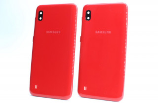 Задняя крышка со стеклом камеры Samsung A105 Galaxy A10, красный, К-1