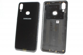 Задняя крышка со стеклом камеры Samsung A107 Galaxy A10s, черный, К-1