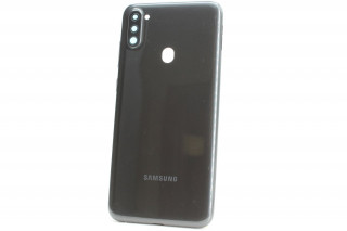Задняя крышка со стеклом камеры Samsung A115 Galaxy A11, черный, К-1