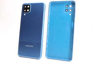 Задняя крышка со стеклом камеры Samsung A125 Galaxy A12, синий, К-1