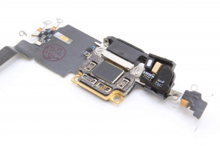 Шлейф iPhone 11 Pro с разъемом зарядки, черный, оригинал, с разбора