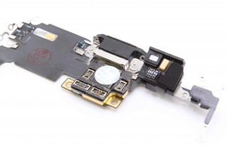 Шлейф iPhone 11 Pro Max с разъемом зарядки, черный, оригинал, с разбора