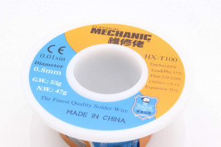 Припой в проволоке Mechanic HX-T100 (0.8 мм, 55 г, 183 C, c флюсом)