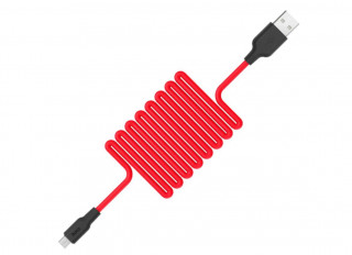 Кабель USB - micro USB HOCO X21, силиконовый, 200см, красный+черный