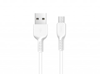 Кабель USB - micro USB HOCO X13, 100см, 2.4A, белый