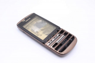 Nokia 300 Asha - корпус, цвет черный+золото