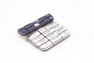 Nokia 3230 - клавиатура, цвет серый+синий, кривой шрифт