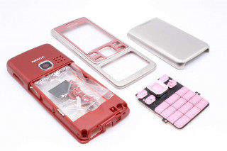 Nokia 6300 - корпус, цвет розовый+красный