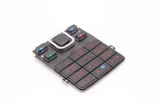 Nokia 6300 - клавиатура, цвет черный, красный текст