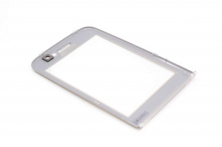 Nokia 6710 navi - рамка дисплея с защитным стеклом, TITANIUM, оригинал