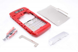 Nokia E71 - корпус, цвет красный, англ клавиатура, не приварено крепление крышки акб