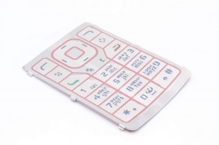 Nokia N76 - клавиатура, основная, цвет серый+красный