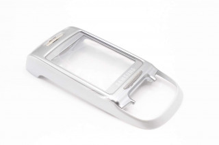 Samsung D500 - верхняя часть корпуса c защитным стеклом (цвет - silver), оригинал