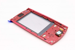 Samsung U600 - лицевая панель со шлейфом функциональной клавиатуры, цвет розовый