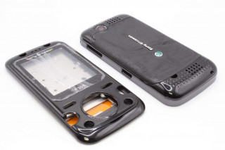 Sony Ericsson F305 - корпус, цвет черный, крышка ST