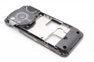 Sony Ericsson W610i - задняя часть корпуса корпуса - шасси (цвет - black silver), оригинал