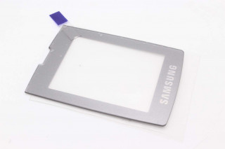 Samsung D900 стекло дисплея (цвет - silver), оригинал
