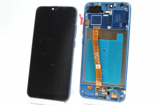 Дисплей Honor 10 (COL-L29), без сенсора отпечатка пальца, в синей рамке, К-2