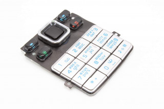 Nokia 6300 - клавиатура, цвет серый, синий текст