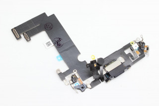 Шлейф iPhone 12 mini с разъемом зарядки, 100% IC, черный, К-1