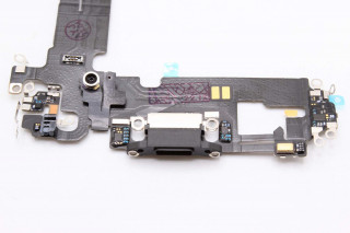 Шлейф iPhone 12, 12 Pro с разъемом зарядки, 100% IC, черный, К-1