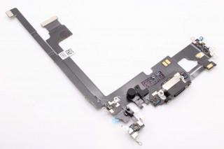 Шлейф iPhone 12 Pro Max с разъемом зарядки, 100% IC, черный, К-1