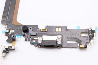 Шлейф iPhone 13 Pro Max с разъемом зарядки, 100% IC, черный, К-1