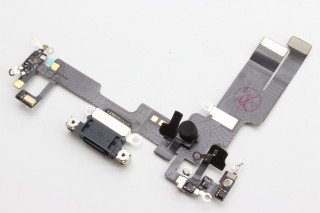 Шлейф iPhone 14 с разъемом зарядки, 100% IC, черный, К-1