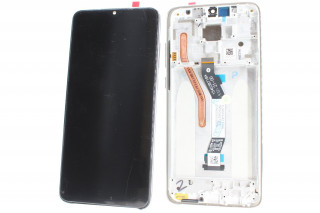 Дисплей Xiaomi Redmi Note 8 Pro, в белой рамке (серебро), матрица оригинал, К-1