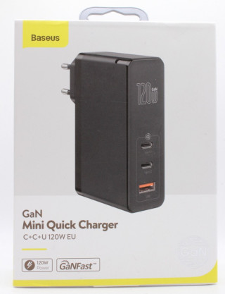 СЗУ Baseus GaN Mini Quick Charger, 120W, черный, CCGAN120E