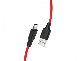 Кабель USB - Lightning HOCO X21, 2.4A, 200см, красно-черный
