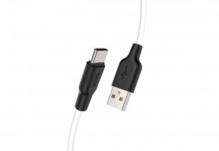 Кабель USB - Type-C HOCO X21, силиконовый, 3A, 200см, белый+черный